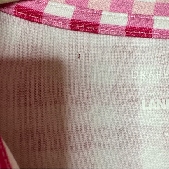 Draper James X Land's End Pink Gingham Polo Dress Quarter Sleeve Small - Picture 6 of 8